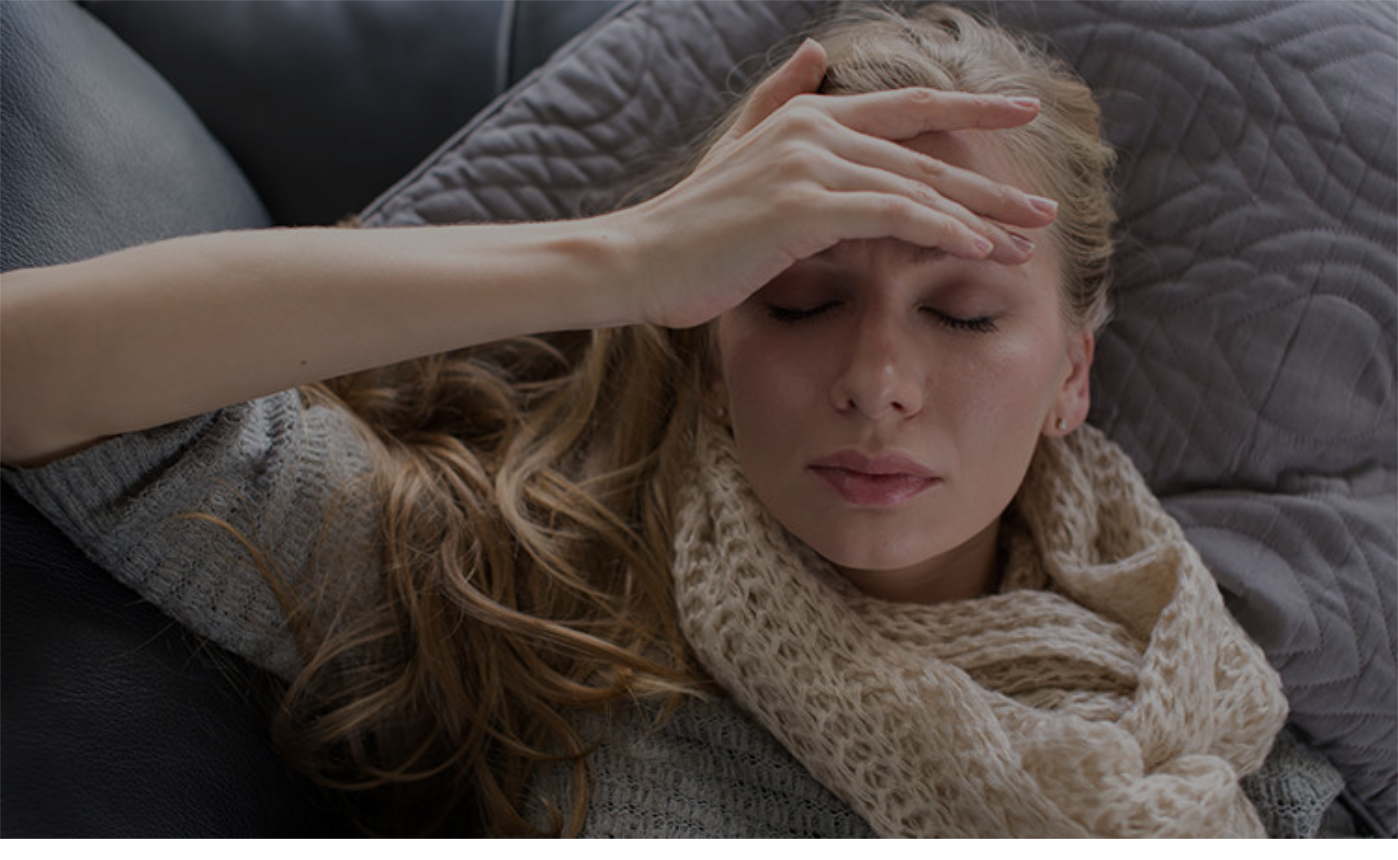 woman lying down eyes closed