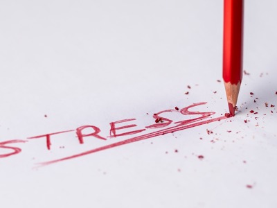 stress written in red pencil stress written in red pencil